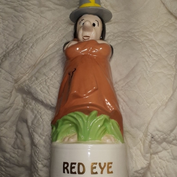 Vintage Alberta's Indian Man Red Eye Decanter Bottle1970’s Hand Painted - Picture 3 of 8